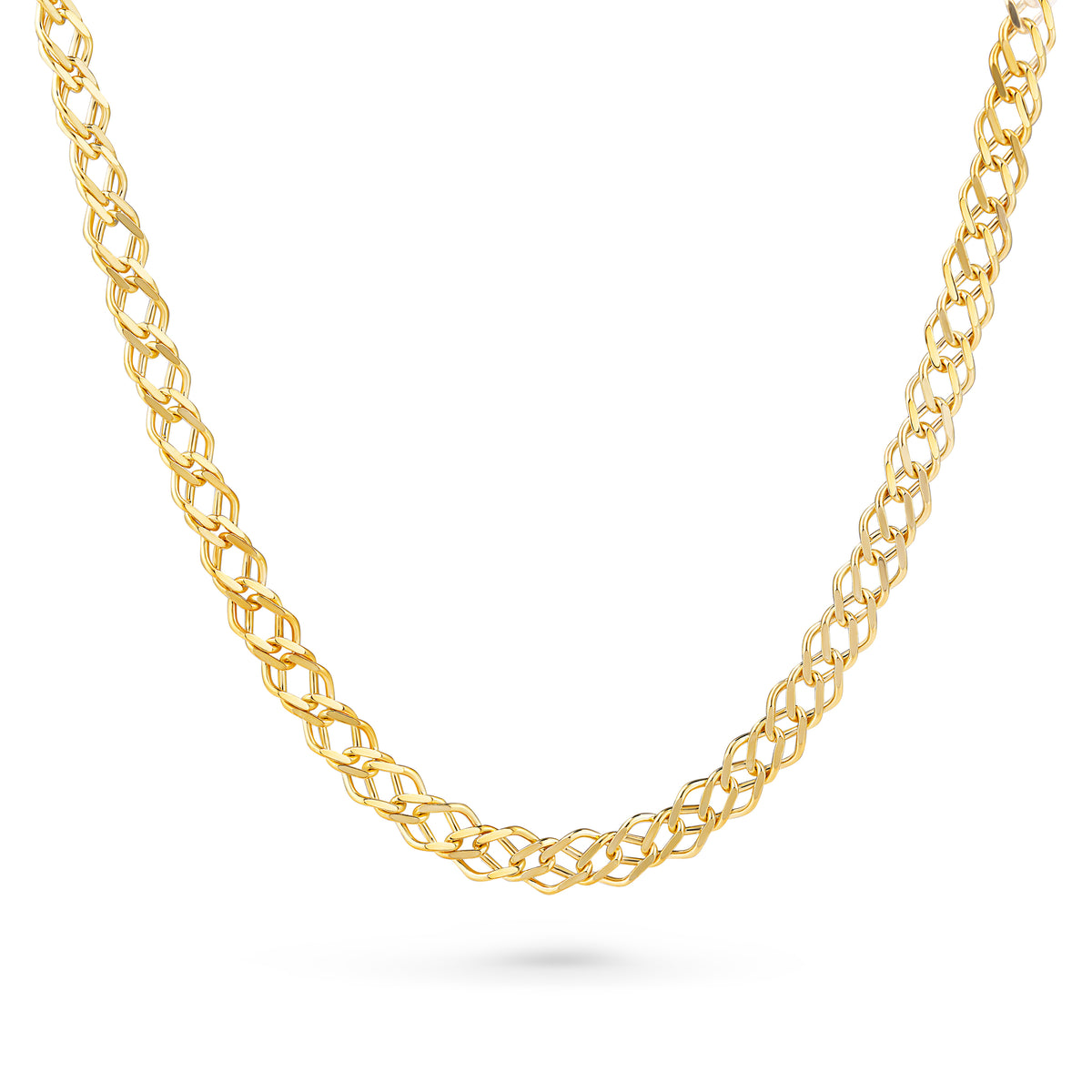 Lanț bărbătesc gros din argint 925 placat cu aur 18K, model statement de 50 cm, elegant și ideal pentru cadou, marca Maison La Stéphanie.