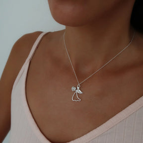 Lanț Înger Protector din argint 925 – bijuterie fină Maison La Stéphanie, cadoul ideal de Crăciun sau botez pentru copii.