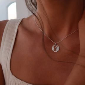 Lantisor din argint 925 cu pandantiv soare si luna Maison La Stephanie