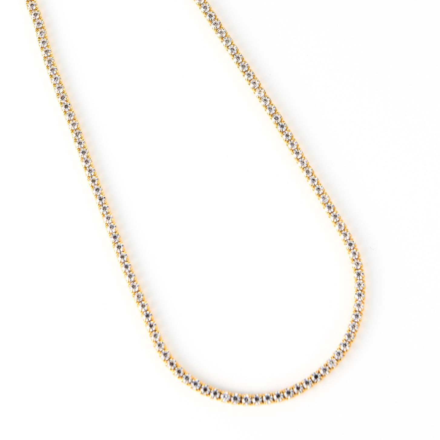Lantisor TENNIS Zirconia Cubic Elegance, Argint 925 placat cu aur lantisor pietricele > tennis > pandantiv > lant argint > argint > cadorui pentu ea > cadouri fete > cadouri fata > cadouri prietena > cadouri bestfriend > idei de cadouri > cadouri iubita Maison la Stephanie   