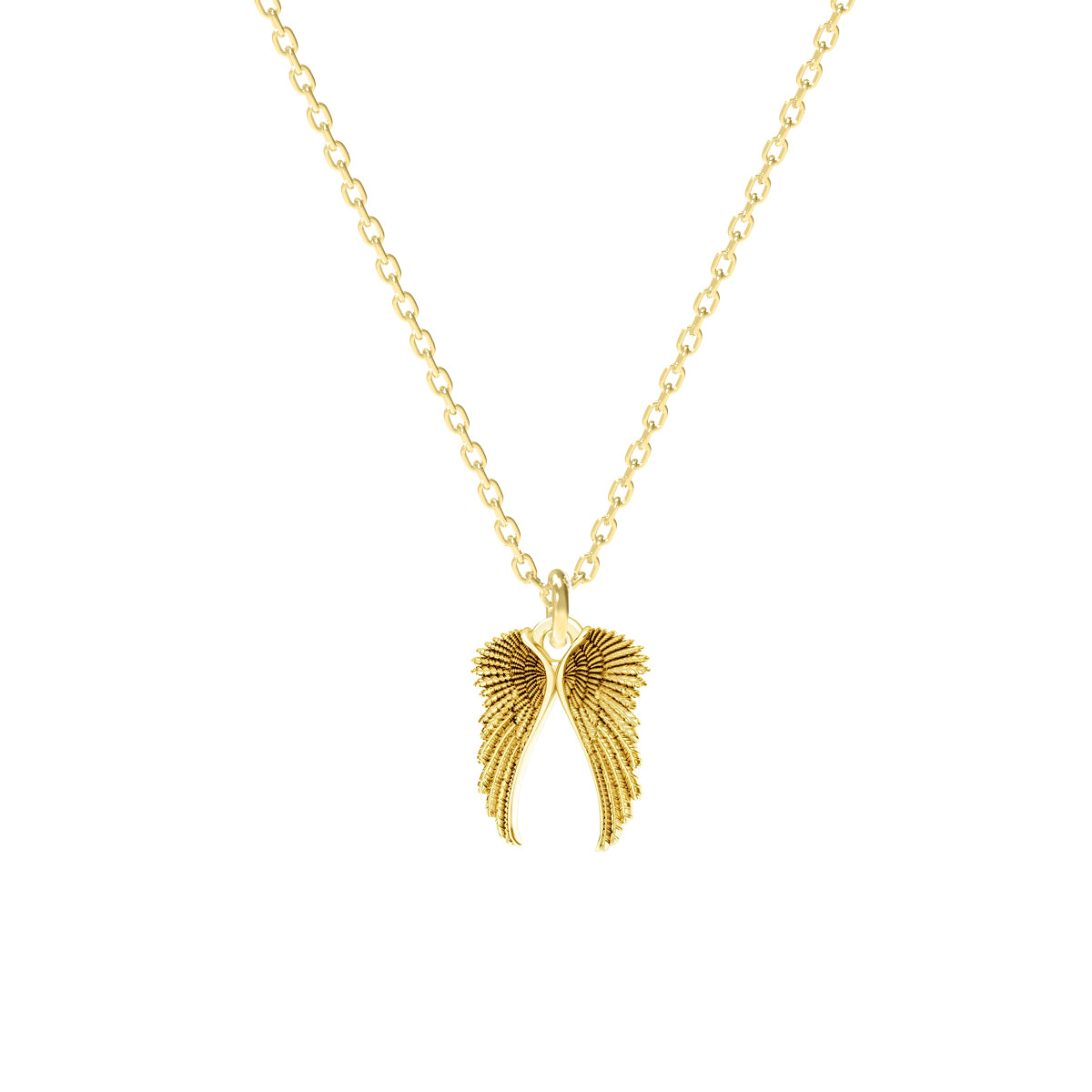 Angel Wing Necklace, 925 Silver Plated with 18K Gold