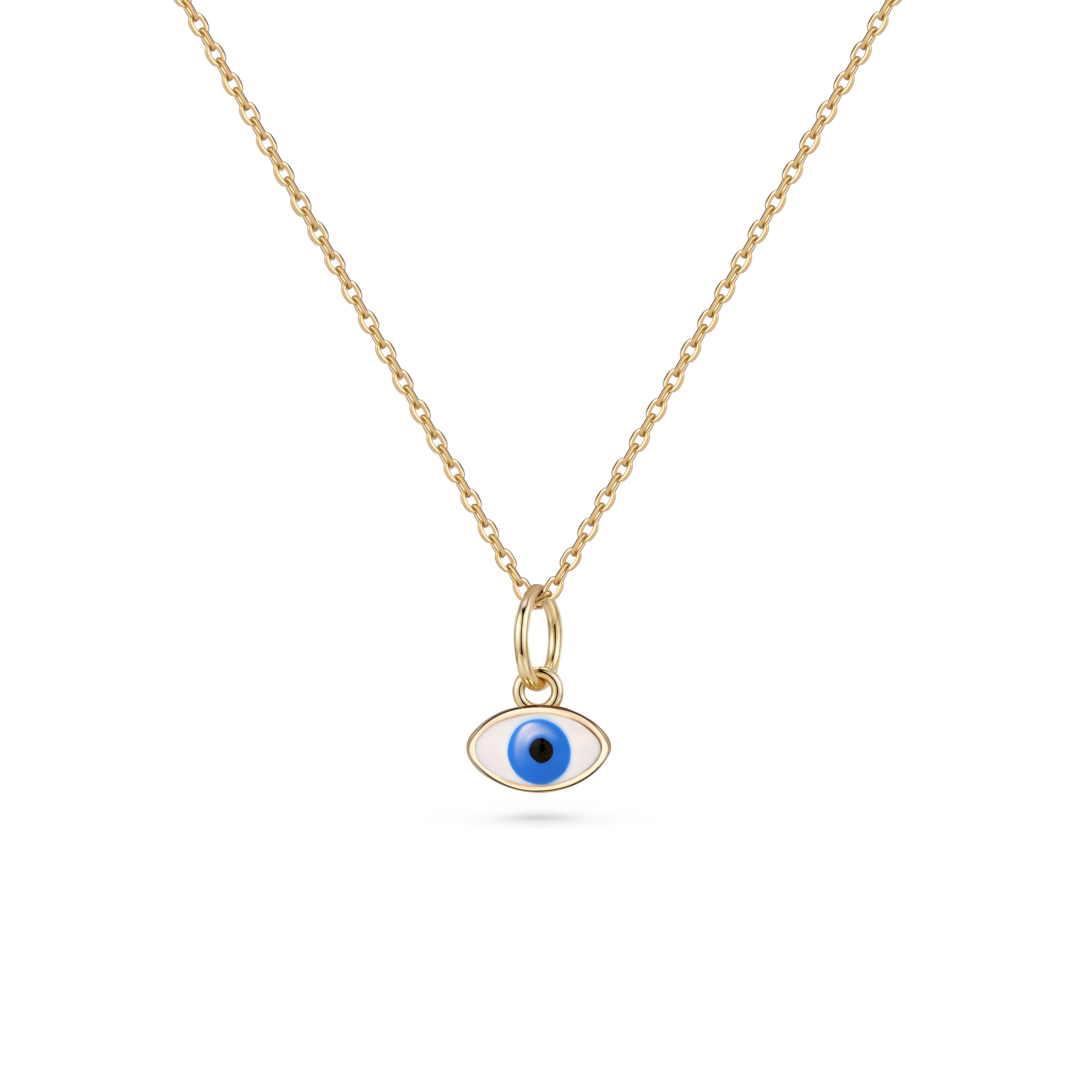 Lănțișor din aur de 8K cu pandantiv Ochi Protector, realizat din aur galben, cu detaliu albastru și design delicat. Bijuterie simbolică, ideală pentru purtare zilnică sau cadou. Include cutie signature și certificat de autenticitate.
