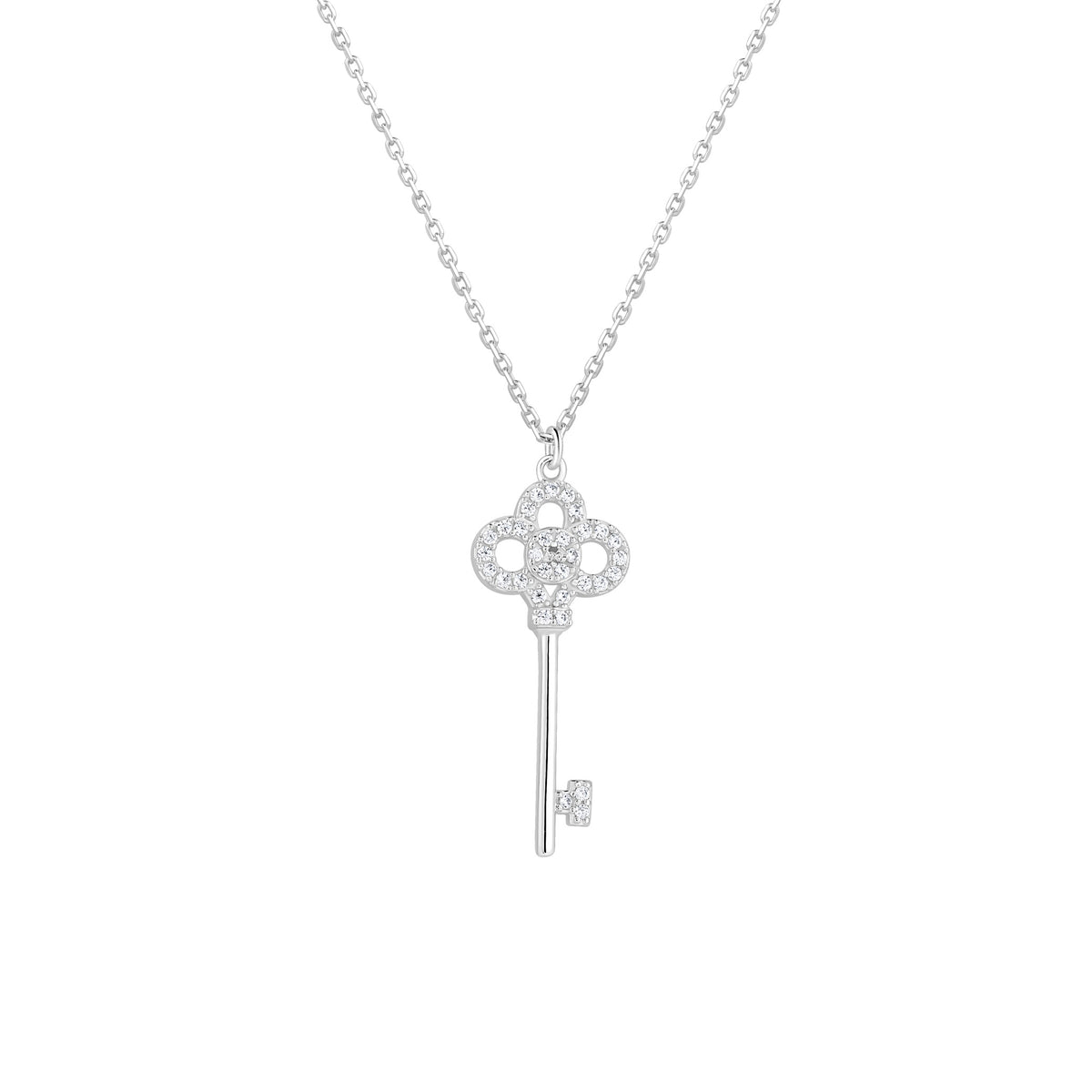 lantisor argint 925 cu pandantiv cheie regala pavata cu zirconii