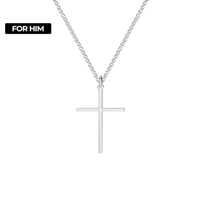 Lănțișor cruce pentru bărbați din argint 925 — bijuterie elegantă și simbolică Maison La Stéphanie, bestseller ideal pentru cadouri rafinate.