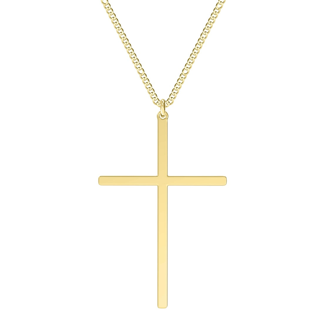 Lănțișor bărbătesc cu cruce mare din argint 925 placat cu aur 18K – bijuterie elegantă și simbolică, perfectă pentru bărbați cu stil. Maison La Stéphanie.