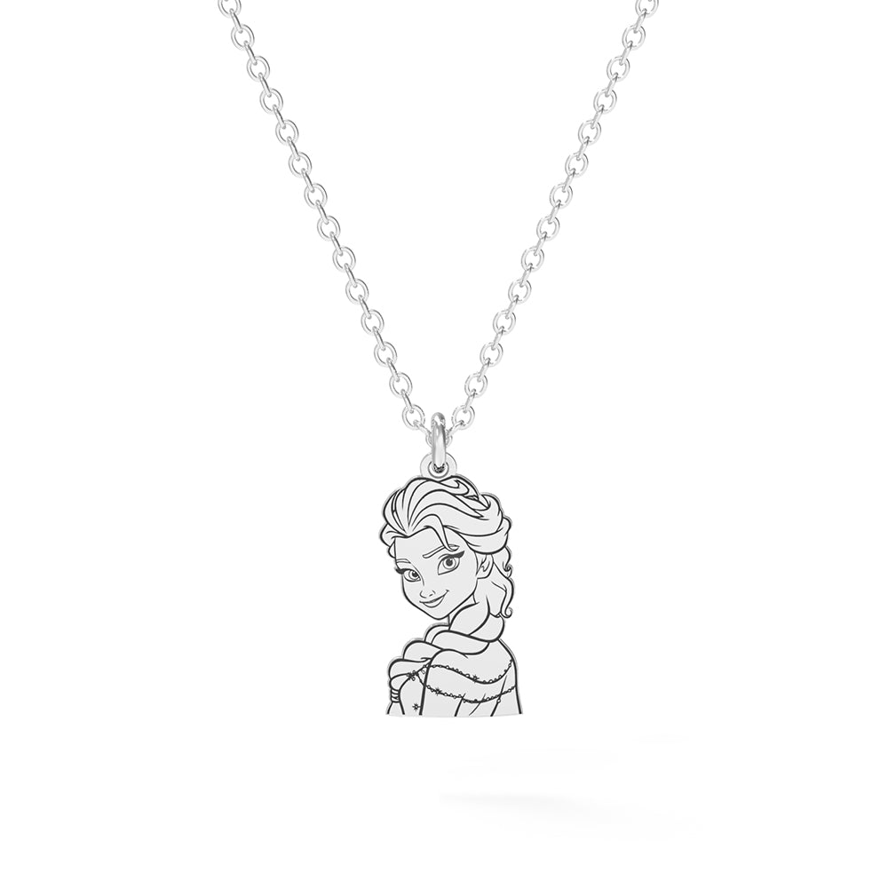 Lănțișor Elsa din argint 925 – bijuterie pentru copii inspirată din povești, perfectă pentru cadouri de Crăciun, Moș Nicolae sau zile de naștere. Ideal pentru fetițe care iubesc magia și eleganța.