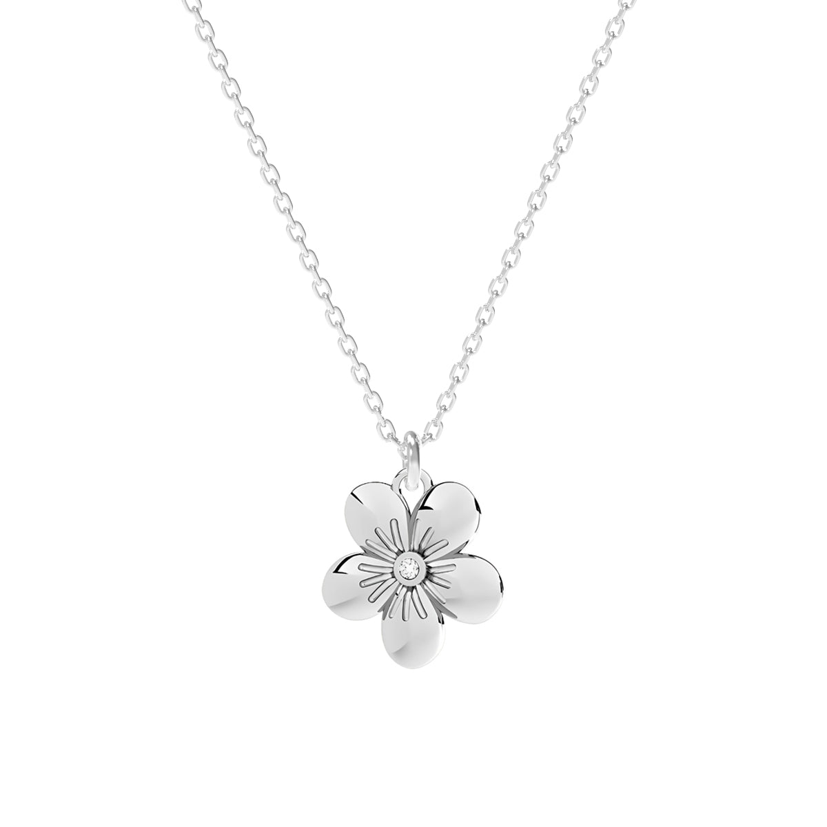 Lănțișor elegant din argint 925 cu pandantiv floare – bijuterie delicată și rafinată, ideală drept cadou pentru iubită, soție sau mamă. Descoperă creațiile Maison La Stéphanie.