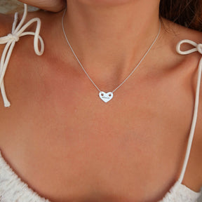 Lantisor din argint 925 cu pandantiv inima personalizabila, gravura la alegere – Maison La Stephanie