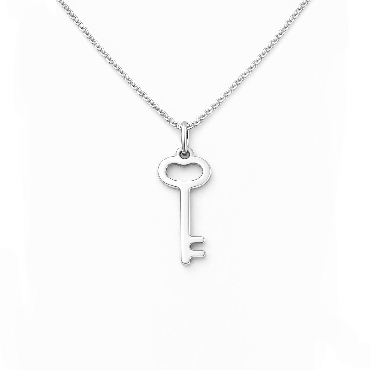 lantisor argint 925 cu pandantiv cheita 20 x 7 mm design inimioara