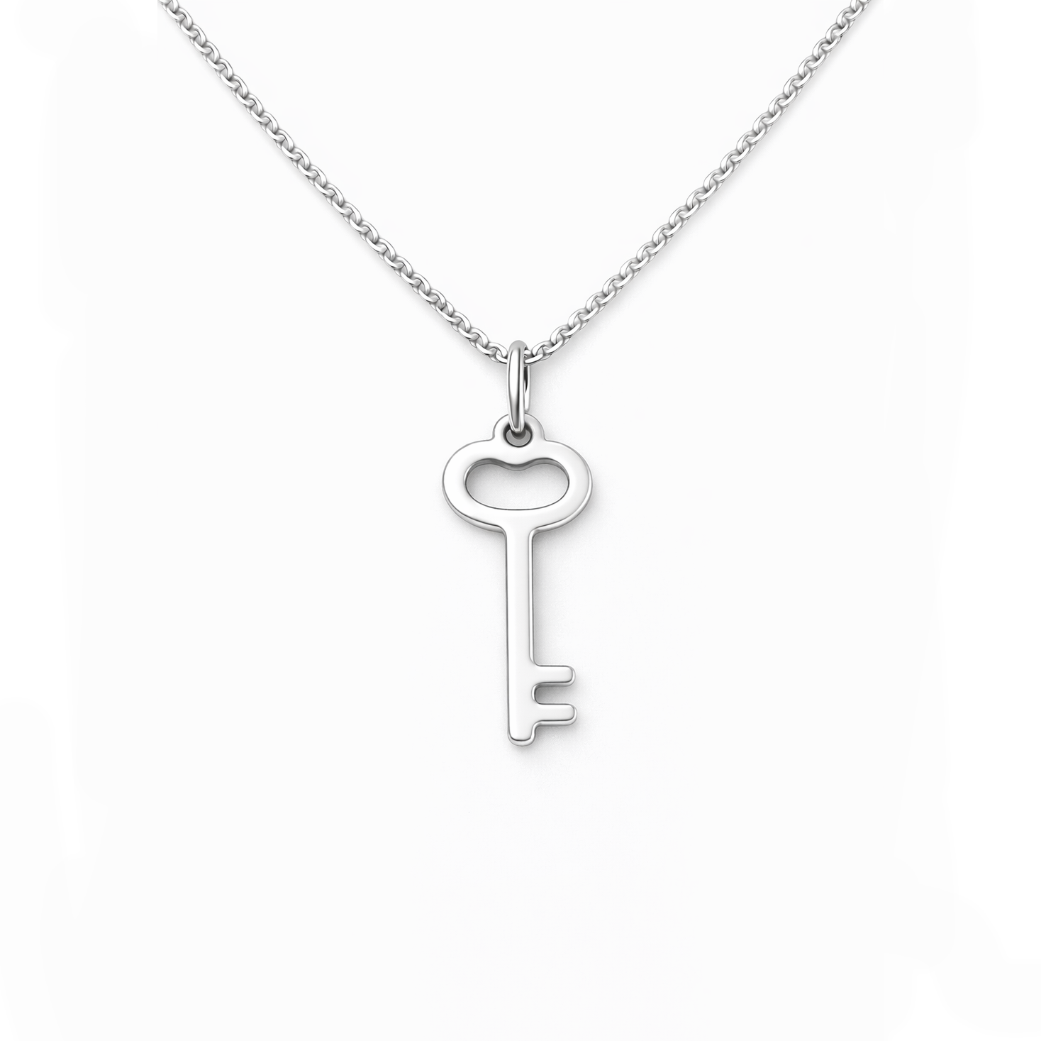 lantisor argint 925 cu pandantiv cheita 20 x 7 mm design inimioara