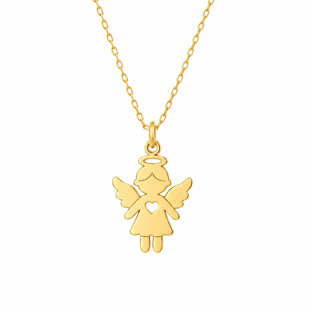 Lantisor LITTLE ANGEL din Argint 925 placat cu aur cu pandantiv ingeras Maison La Stephanie