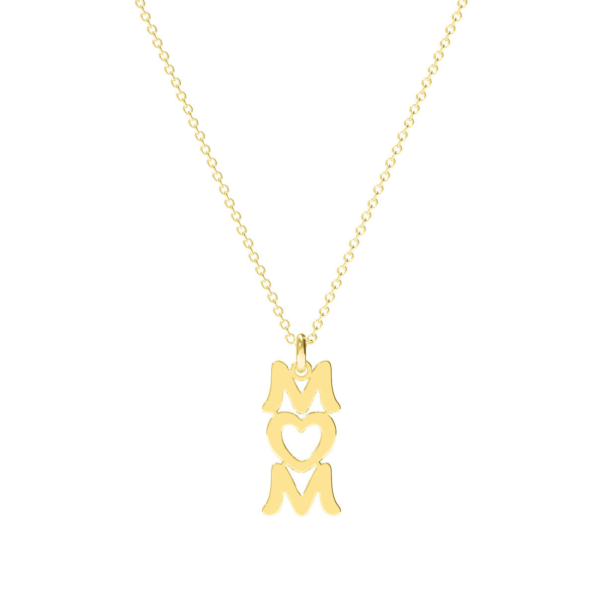 lantisor pandantiv mama mom maison la stephanie, argint placat cu aur