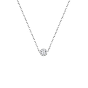 lantisor argint 925 cu pandantiv sfera pavata cu zirconii