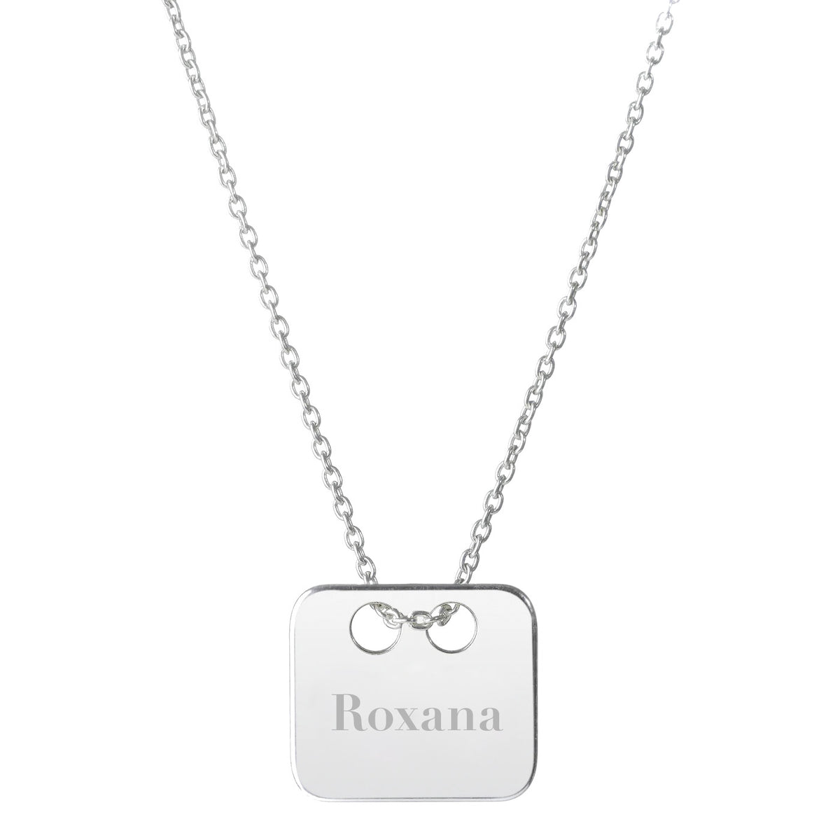 lantisor personalizat pandantiv patrat argint 925 16x16 mm gravura maison stephanie