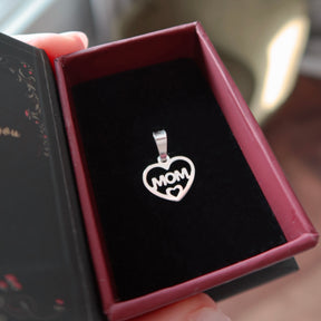 Martisor din argint 925 cu pandantiv mom inima