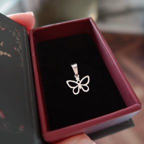 Mărțișor din argint 925 cu pandantiv fluturaș