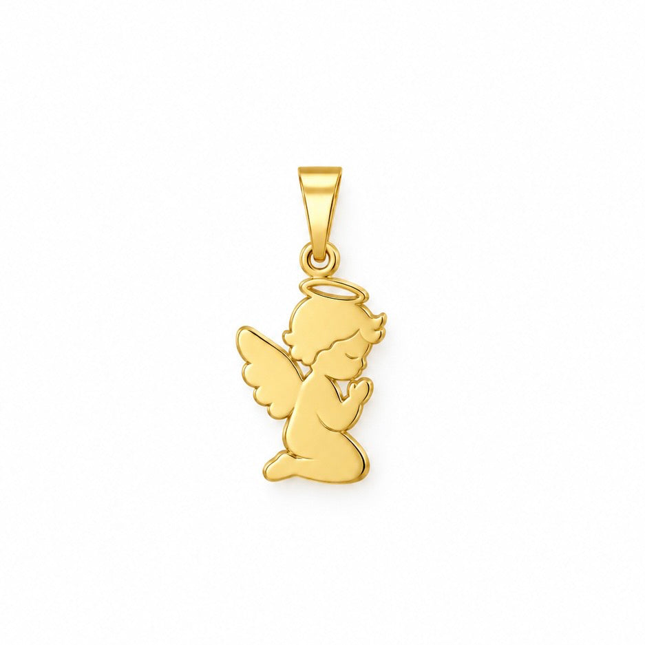 Pandantiv Little Prayer din Argint 925 placat cu aur cu ingeras rugandu-se MAISON Stephanie