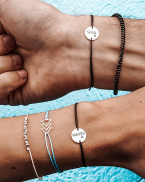 set bratari personalizate banut argint 925 Maison La Stephanie gravura cuplu soulmate cadou aniversare