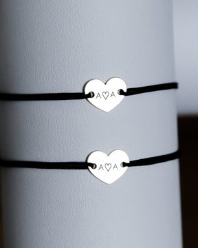 SET 2 BRATARI PERSONALIZATE INIMIOARA 12x10 MM ARGINT 925 bratari personalizate cupluri cadouri aniversari