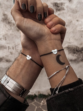 SET 2 BRATARI PERSONALIZATE INIMIOARA 12x10 MM ARGINT 925 bratari personalizate cadouri nunta