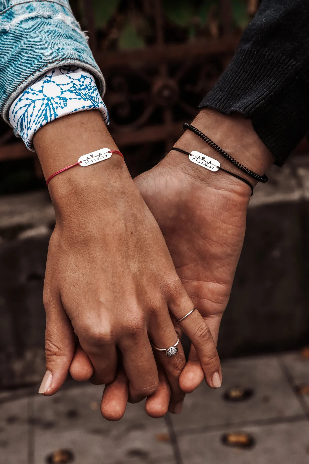 SET 2 BRATARI PERSONALIZATE PLACUTA OVALA 23x8 MM ARGINT 925 bratari personalizate cupluri maison stephanie