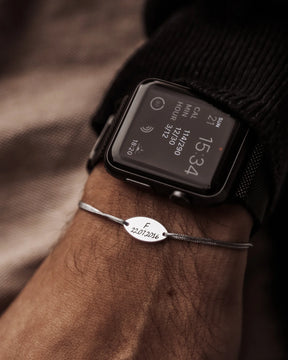 SET 2 BRATARI PERSONALIZATE PLACUTA OVALA 15x7 MM ARGINT 925 bratari personalizate cupluri