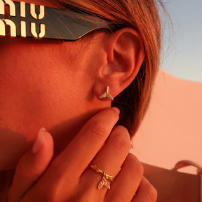 Cercei Tales of the Sea din argint 925 placat cu aur, design marin elegant – Maison La Stephanie