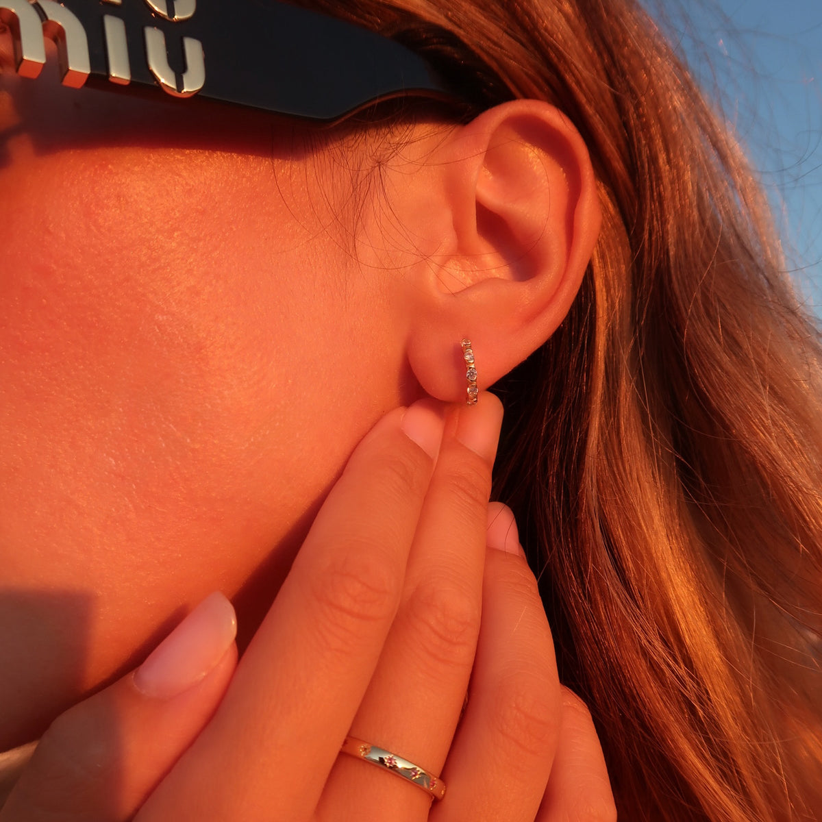 Cercei Velvet Line din argint placat cu aur, design minimalist si elegant – Maison La Stephanie