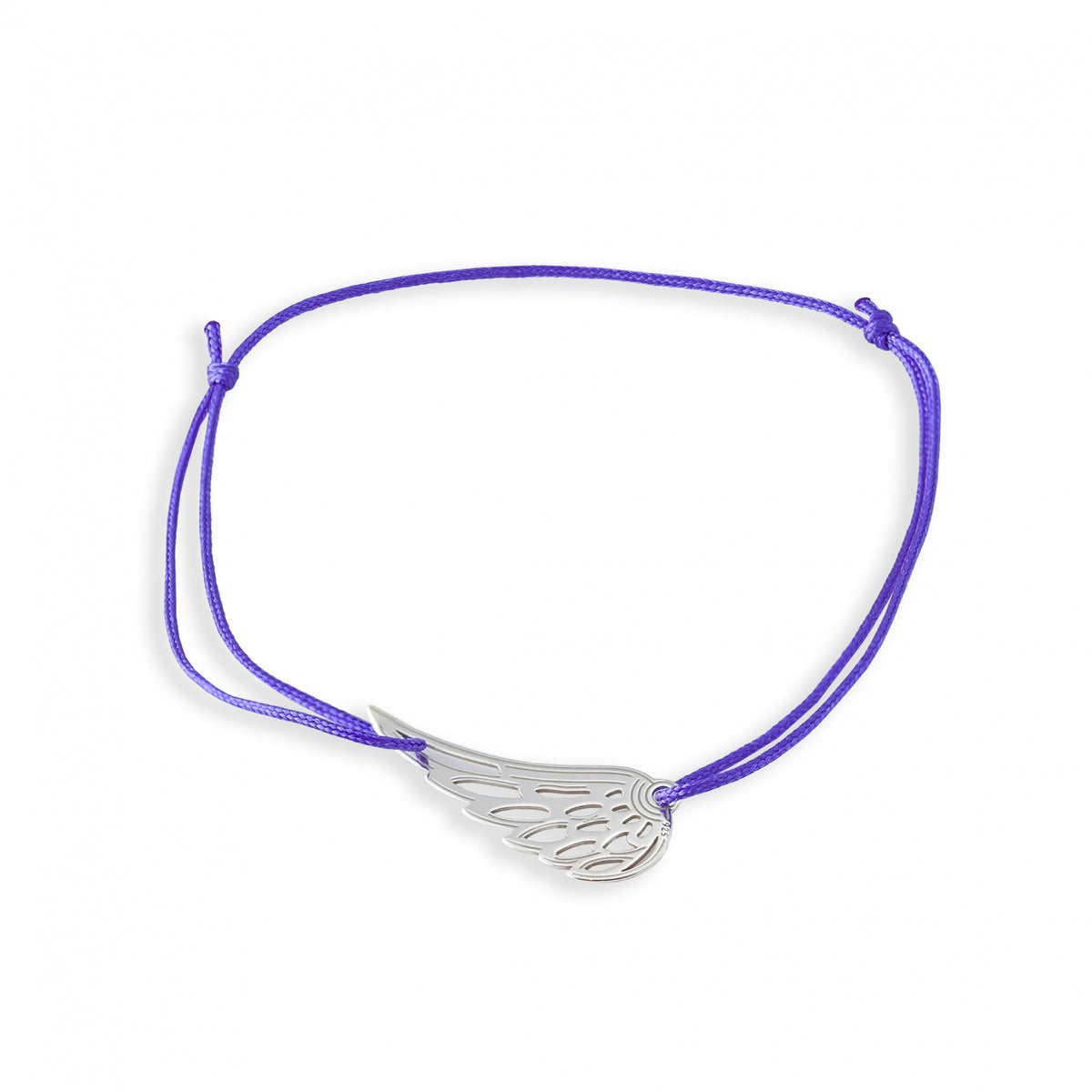 brățară argint 925 cu charm aripă pe șnur reglabil Maison La Stéphanie