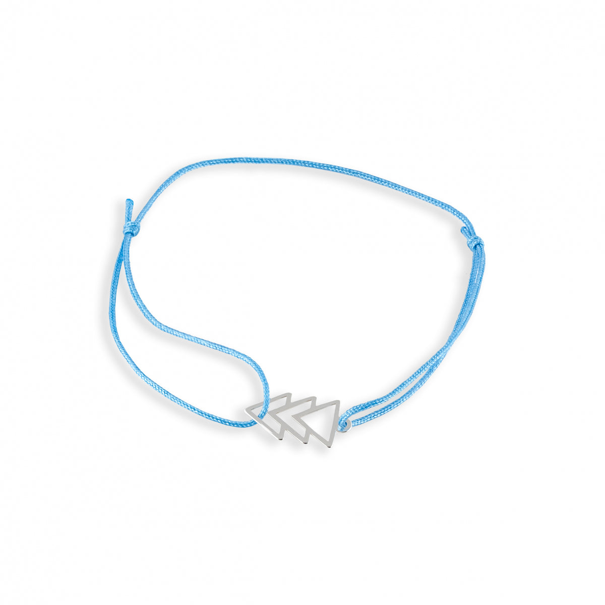 brățară argint 925 Lucky Charm Boho Triangles pe șnur reglabil Maison La Stéphanie