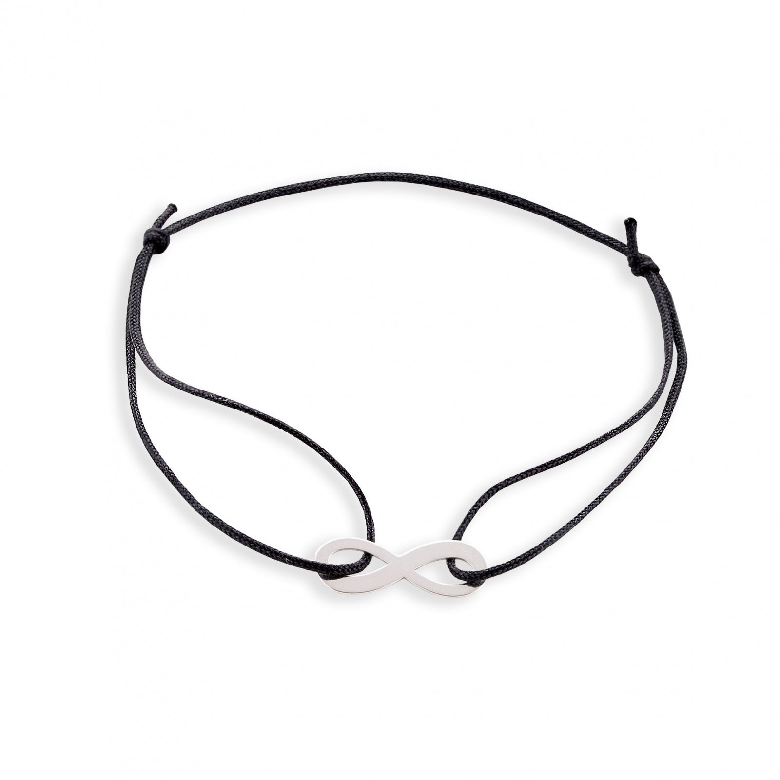 brățară argint 925 cu simbol infinit pe șnur reglabil Maison La Stéphanie