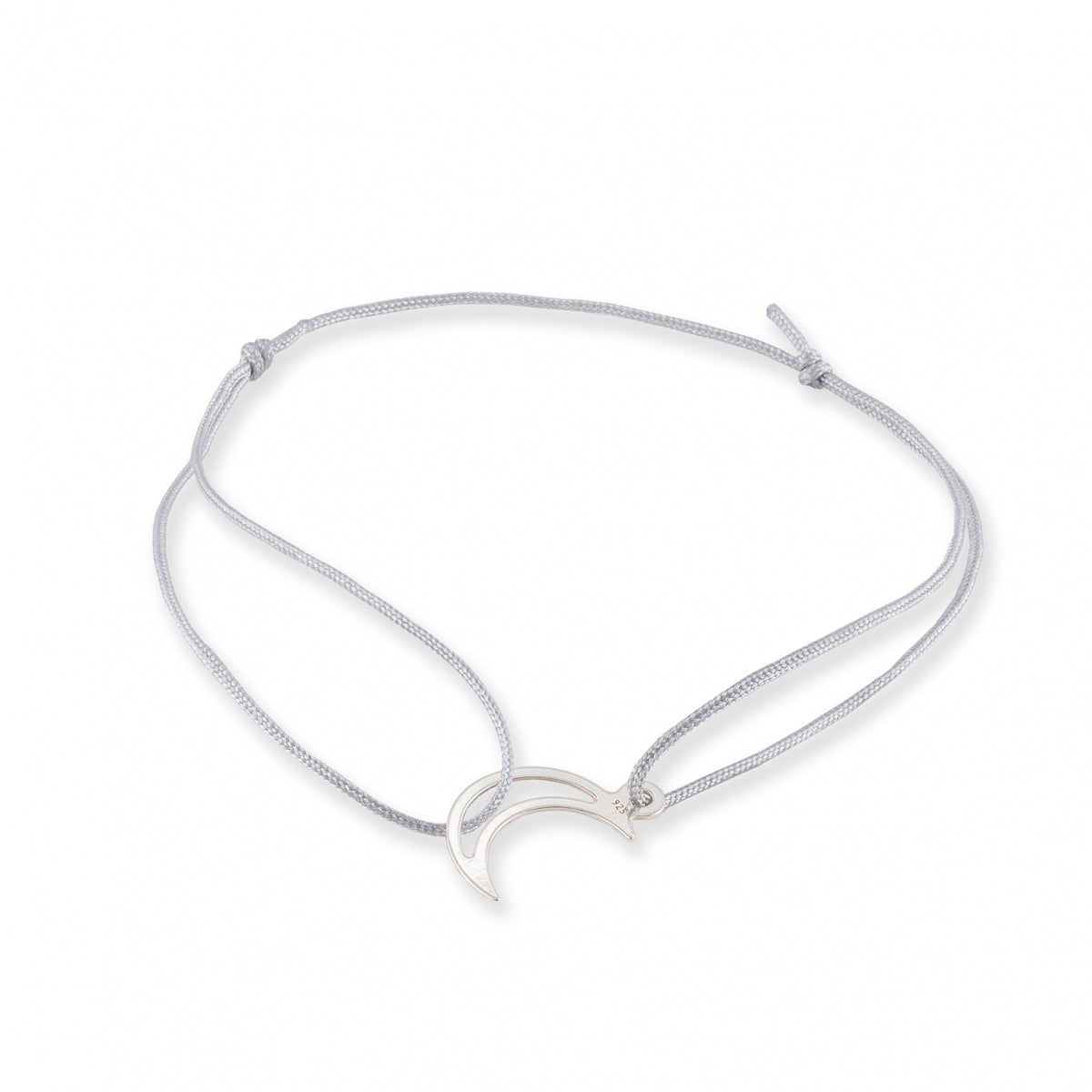 brățară argint 925 cu charm lună pe șnur reglabil Maison La Stéphanie