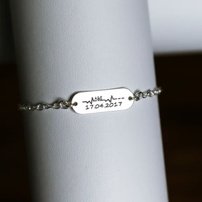 bratara argint 925 Maison La Stephanie personalizata gravura placuta ovala cadou aniversare femei barbati elegant bijuterie gravata copii