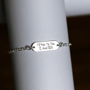 bratara argint 925 Maison La Stephanie personalizata gravura placuta ovala cadou aniversare femei barbati elegant bijuterie gravata