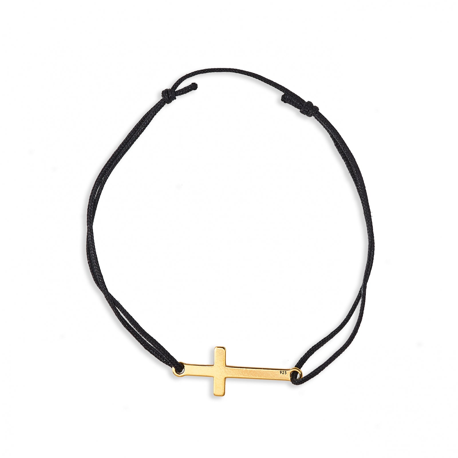 bratara argint placat cu aur cruce Maison La Stephanie lucky charm unisex bijuterie spirituala cadou botez onomastica