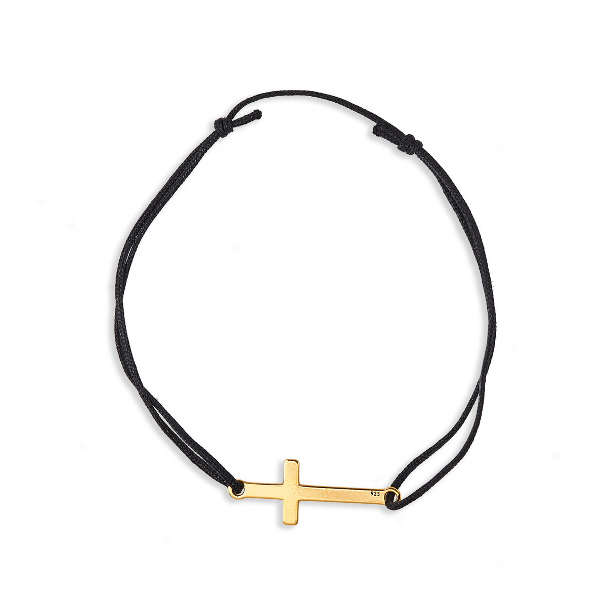 bratara argint placat cu aur cruce Maison La Stephanie lucky charm unisex bijuterie spirituala cadou botez onomastica