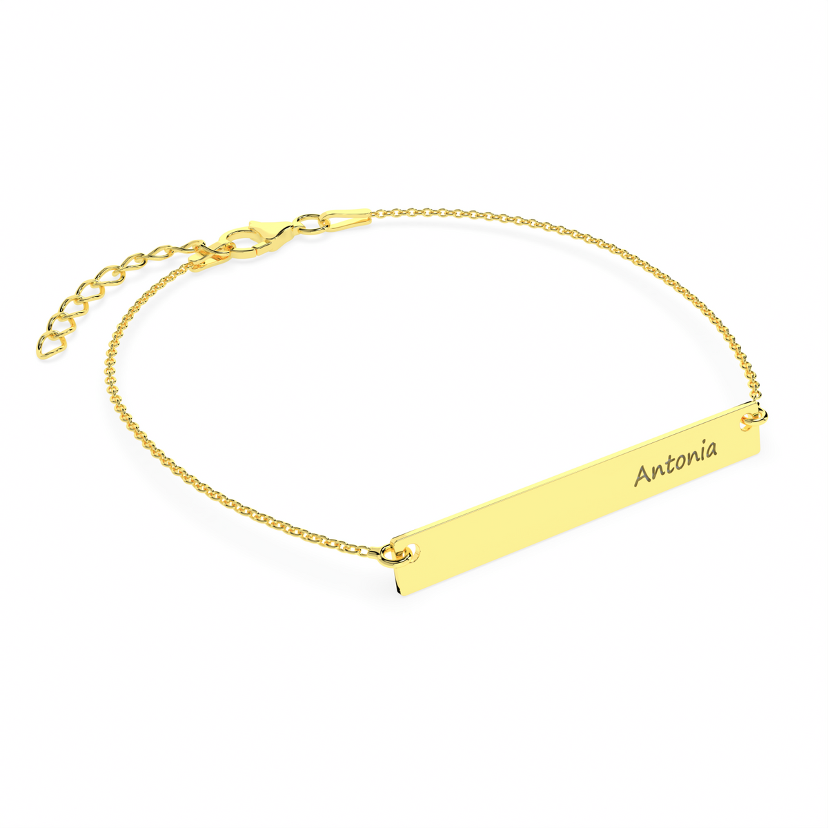 Brățară elegantă din argint 925 placat cu aur 18K, personalizată prin gravură – bijuterie Maison La Stéphanie ideală pentru cadouri de femei, aniversări, botez sau Crăciun.