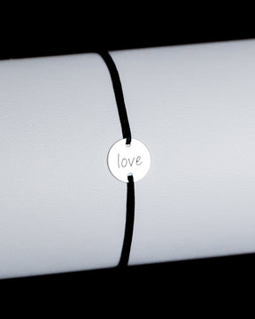 brățară personalizată bănuț argint 925, șnur reglabil, Maison La Stéphanie