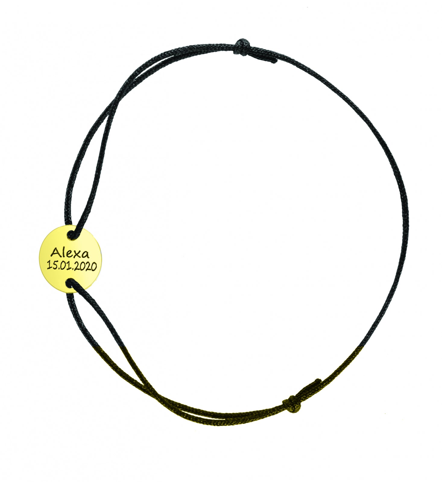 BRATARA PERSONALIZATA BANUT 10 MM, ARGINT PLACAT CU AUR bratari personalizate cadou femei, bebe