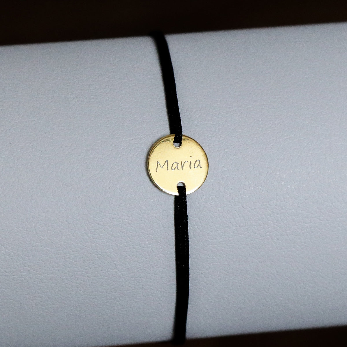 bratara personalizata banut 10mm argint placat cu aur Maison La Stephanie gravura text personalizat cadou botez mama copil minimalist