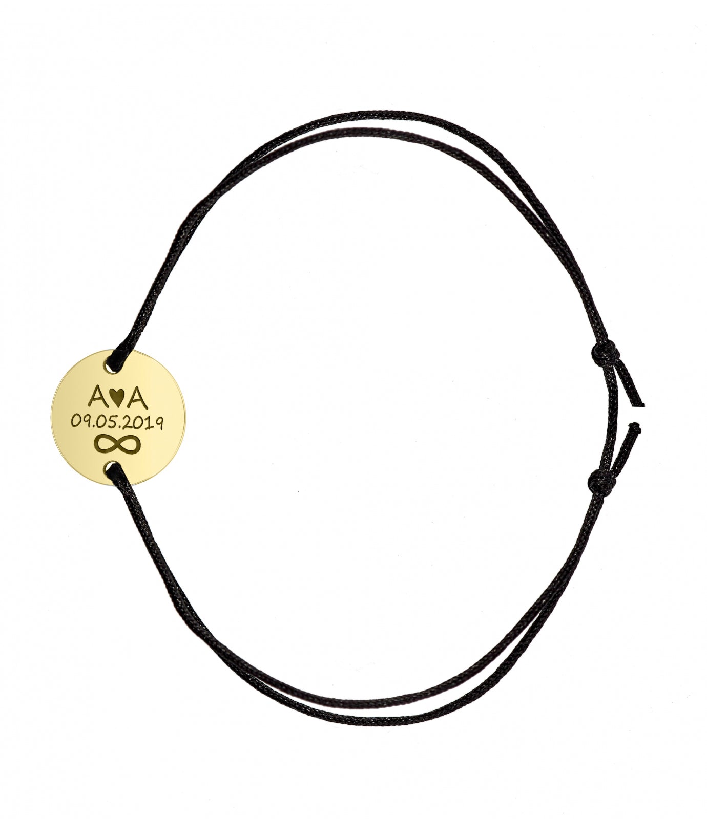 bratara personalizata banut 14mm argint placat cu aur Maison La Stephanie gravura text personalizat cadou cuplu familie prieteni aniversare