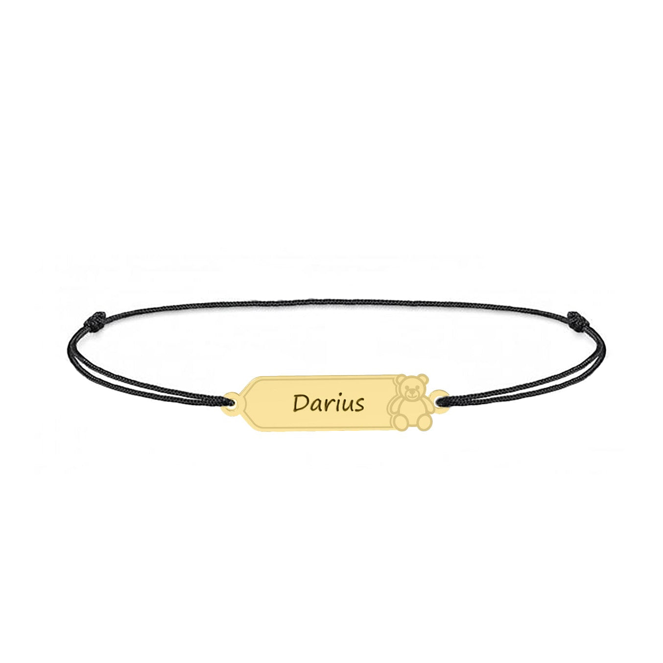 Brățară personalizată copii din argint 925 placat cu aur de 18K – model Teddy gravabil, ideală pentru botez sau aniversare. Cadou elegant Maison La Stéphanie cu ambalaj premium.