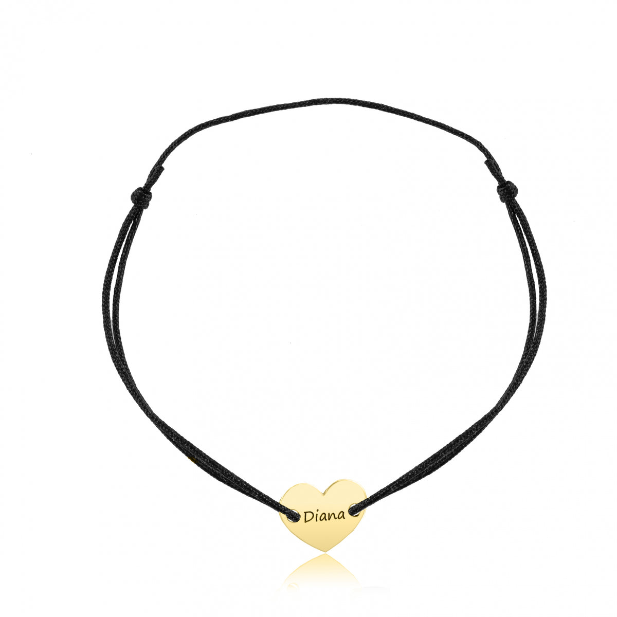 Brățară personalizată inimioară din argint 925 placat cu aur 18K – cadou ideal pentru cupluri, familie sau prieteni. Bijuterii personalizate Maison La Stéphanie.