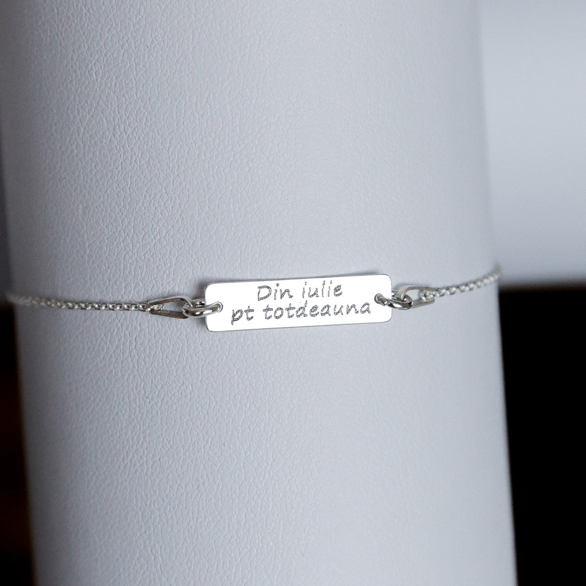 bratara personalizata placuta argint 925 Maison La Stephanie gravura cadou elegant