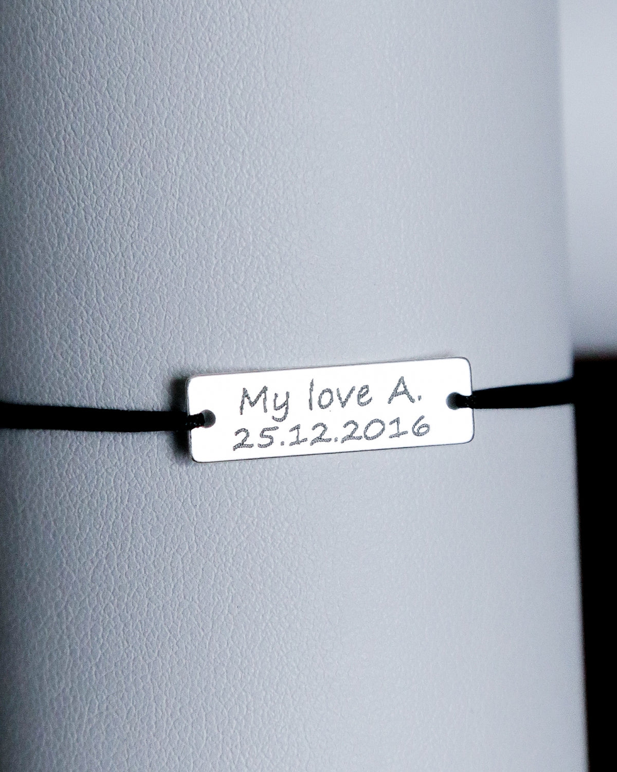 bratara personalizata argint 925 pe snur Maison La Stephanie