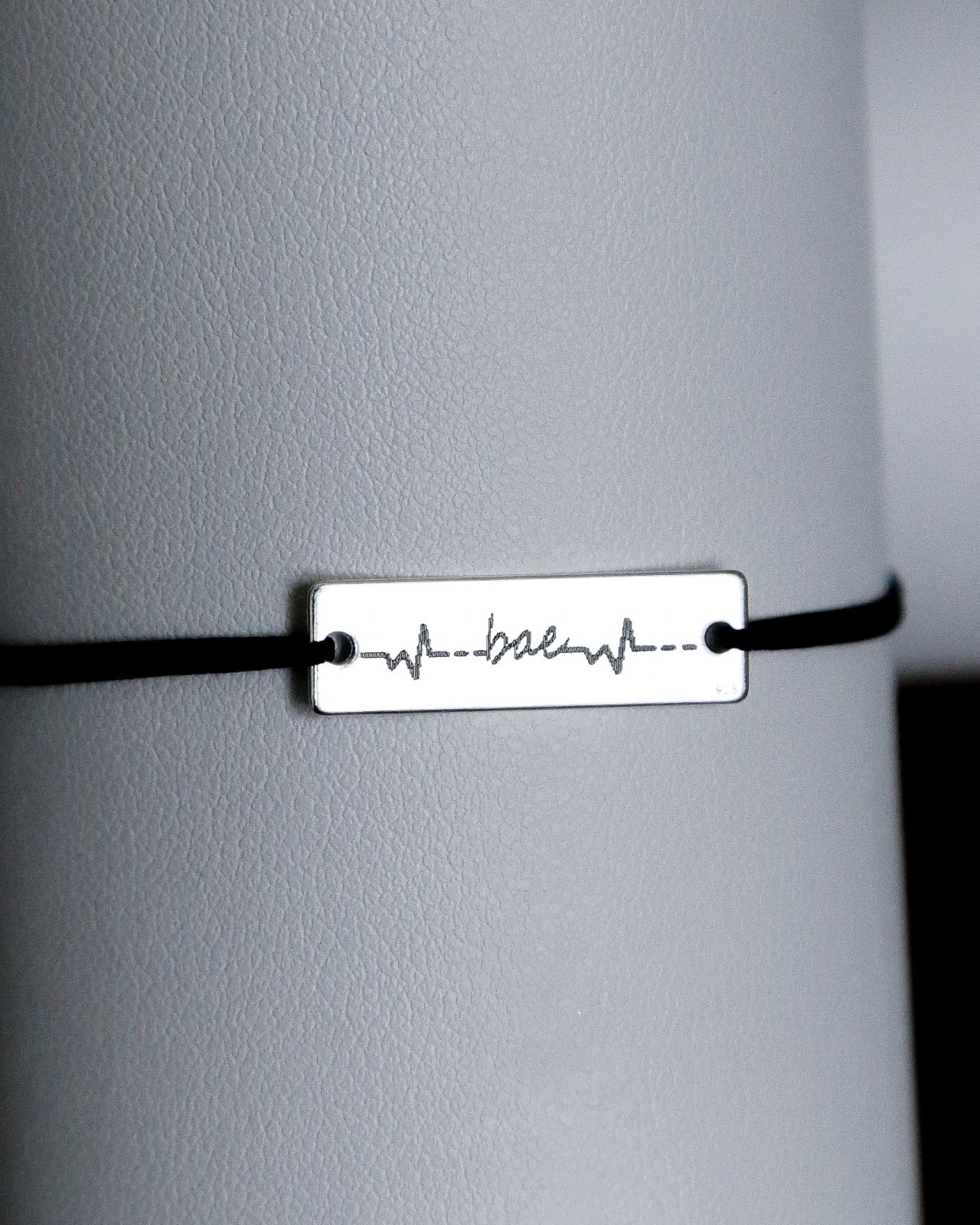 bratara personalizata argint 925 pe snur Maison La Stephanie