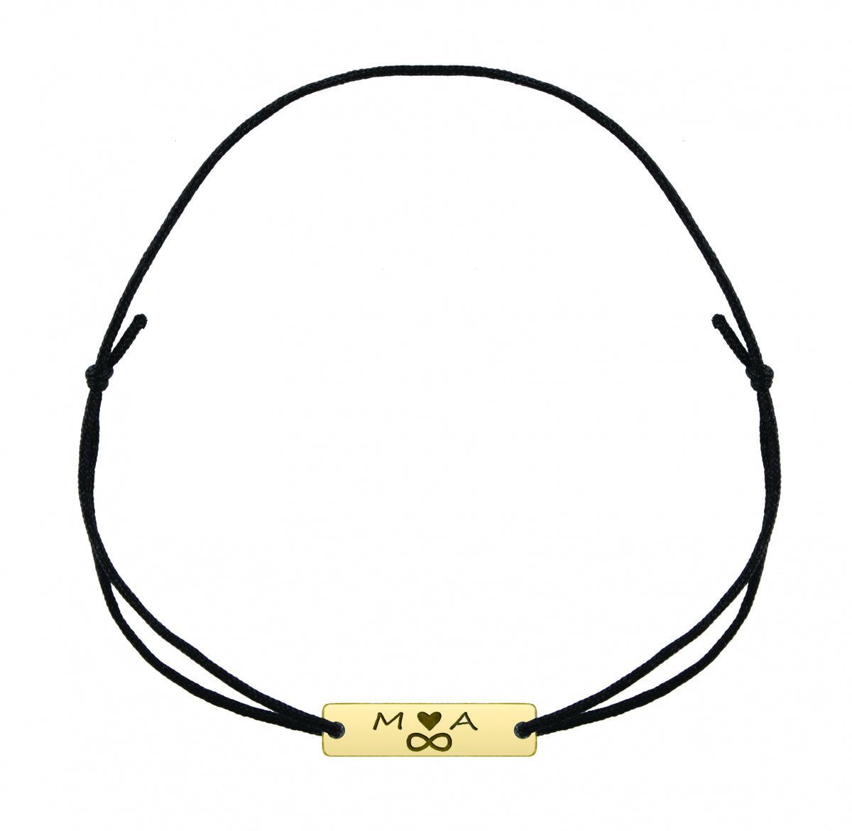 Brățară personalizată cu plăcuță din argint 925 placat cu aur – gravată cu inițiale, cuvânt sau dată. Cadou elegant pentru cupluri, familie sau copii. Maison La Stéphanie.