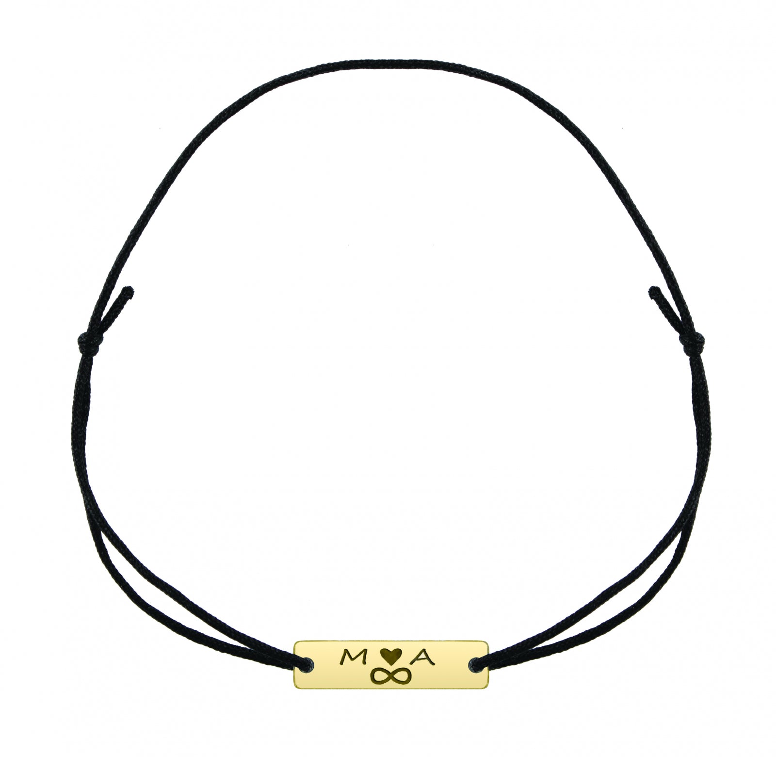 Brățară personalizată cu plăcuță din argint 925 placat cu aur – gravată cu inițiale, cuvânt sau dată. Cadou elegant pentru cupluri, familie sau copii. Maison La Stéphanie.