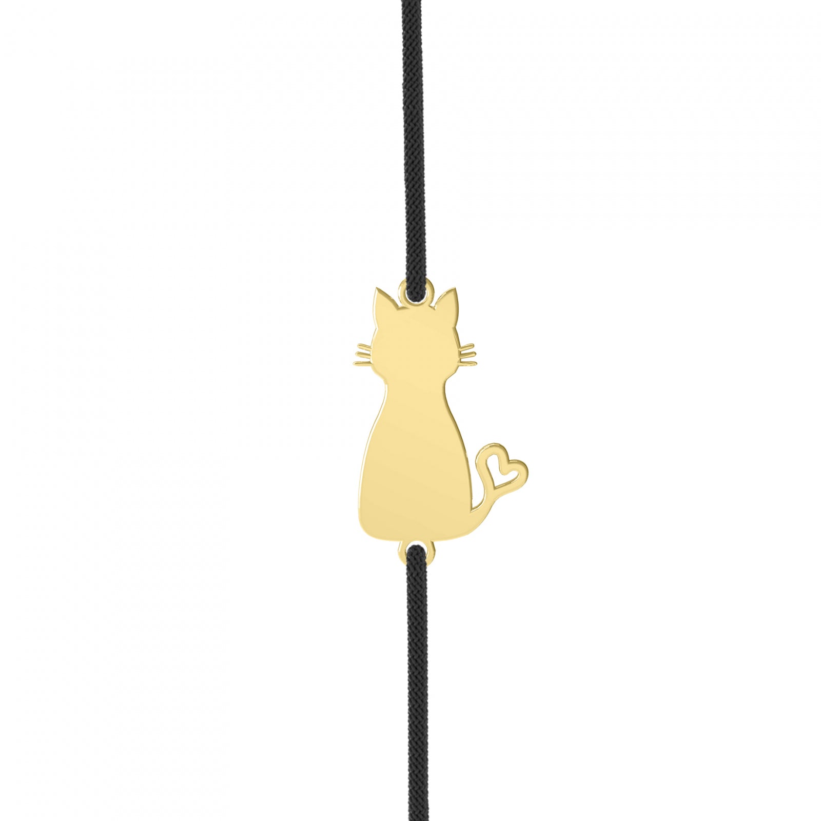 Brățară Pisicuța placată cu aur de 18K – bijuterie elegantă Maison La Stéphanie, ideală pentru iubitorii de pisici. Charm din argint 925 placat cu aur, pe șnur reglabil din mătase sintetică premium.