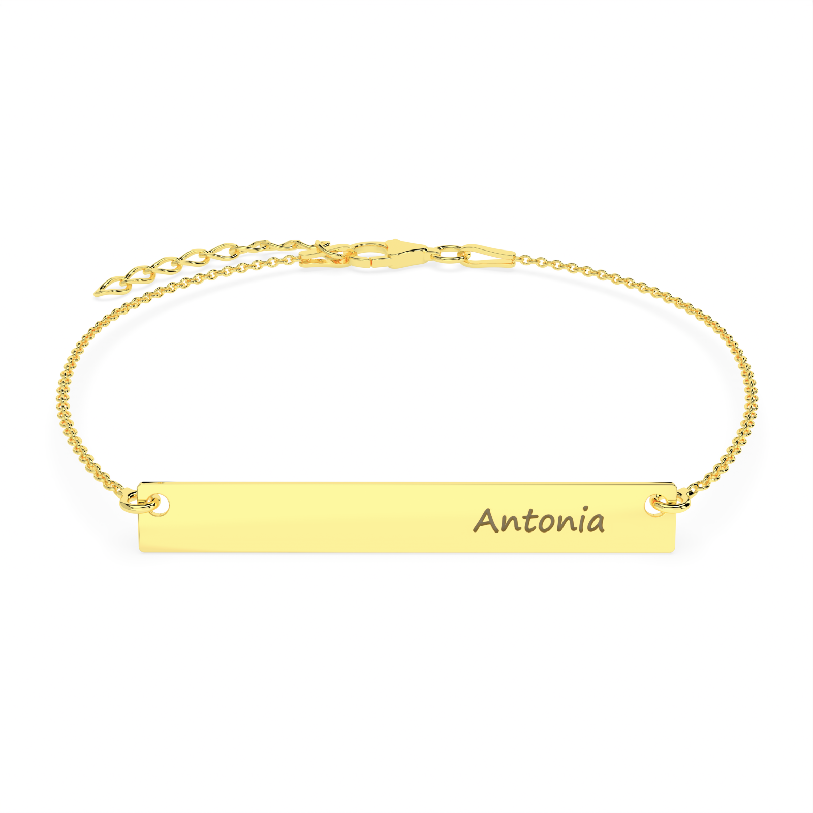 Brățară elegantă din argint 925 placat cu aur 18K, personalizată prin gravură – bijuterie Maison La Stéphanie ideală pentru cadouri de femei, aniversări, botez sau Crăciun.